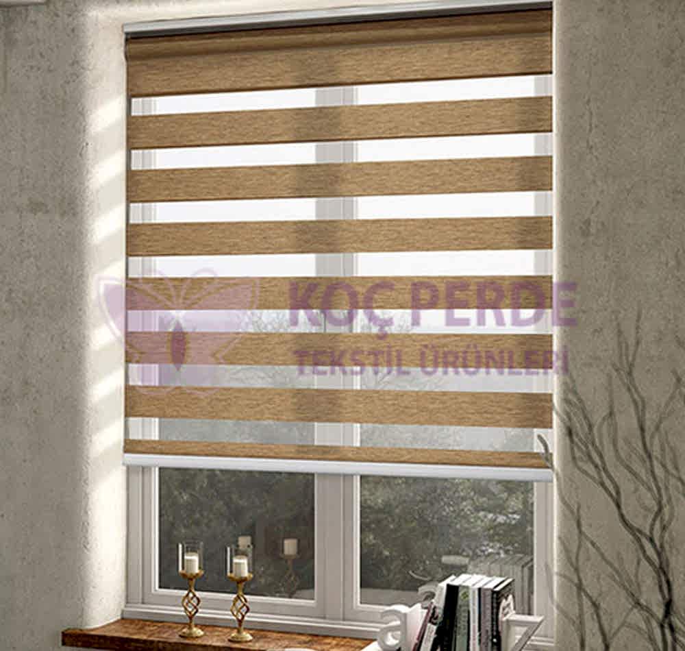 Açık Kahverengi Zebra Perde