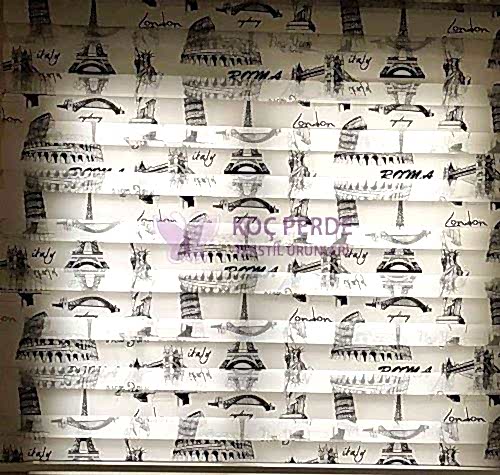 Avrupa Baskılı Zebra Perde