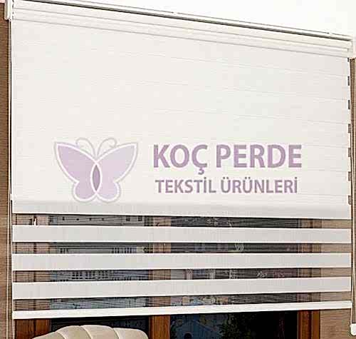 Beyaz Çiftli Zebra Perde