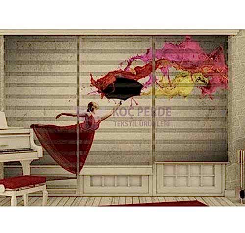 Dijital Baskı Zebra Perde 14