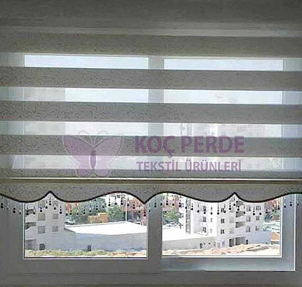 Zebra Boncuklu Perde